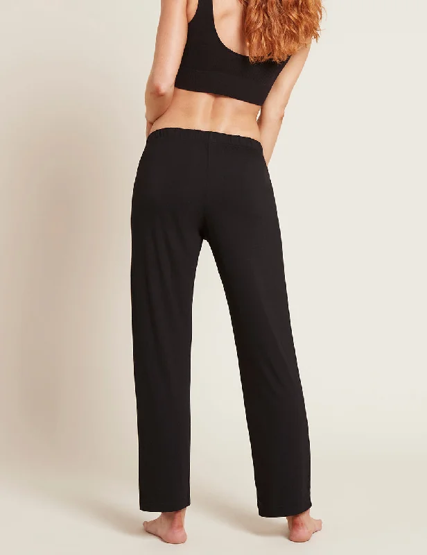 Sleep tops with glow-in-the-dark logos-Goodnight Sleep Pants - Black