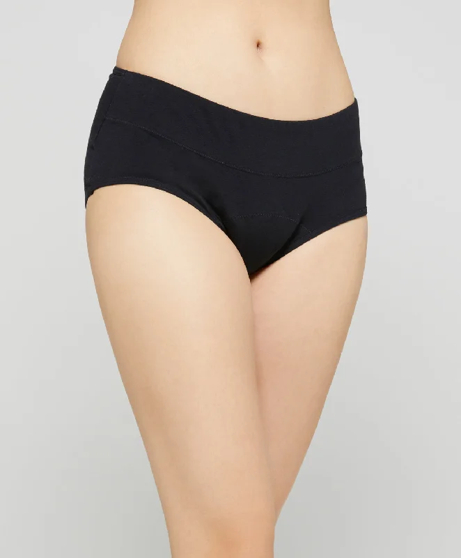 Silk panties for women smooth -Heavy Absorbency Period Midi Panty
