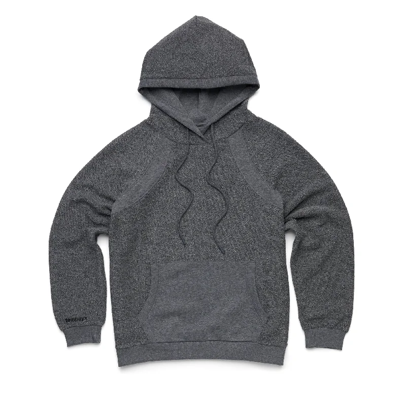 Sleep tops with insulin pump pockets-Inside Out French Terry Hoodie - Heather Grey