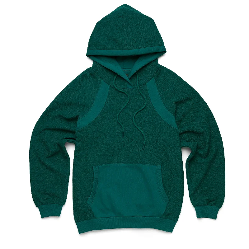 Sleep tops with lace trim for elegance-Inside Out French Terry Hoodie - Phantom Pine