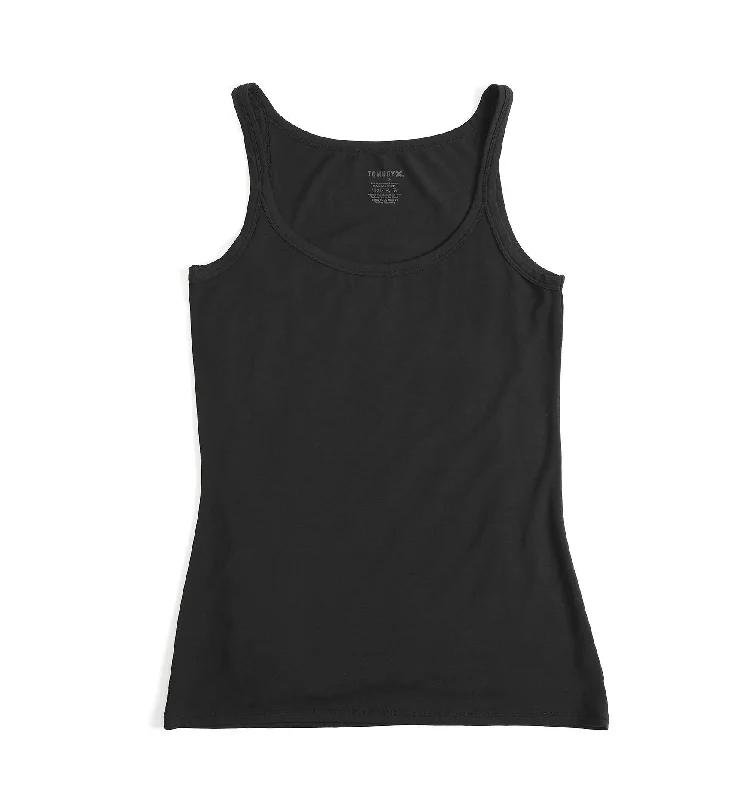 Sleep tops with UV protection for outdoor lounging-Tank - TENCEL™ Modal Black