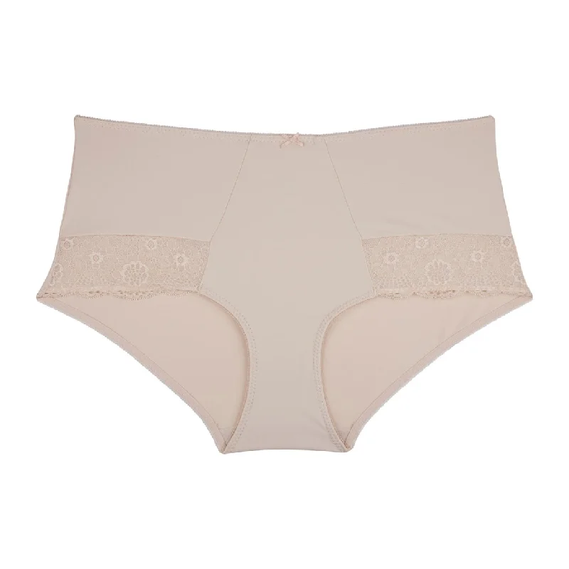 womens panties exclusive -Peony Lace Full Brief - Cafe Latte