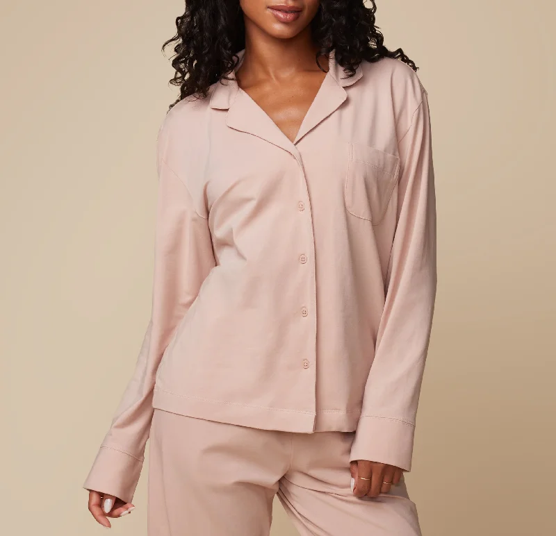Easter sleep tops (pastel colors)-Perfect Pima Long Sleeve PJ Shirt - Bellini
