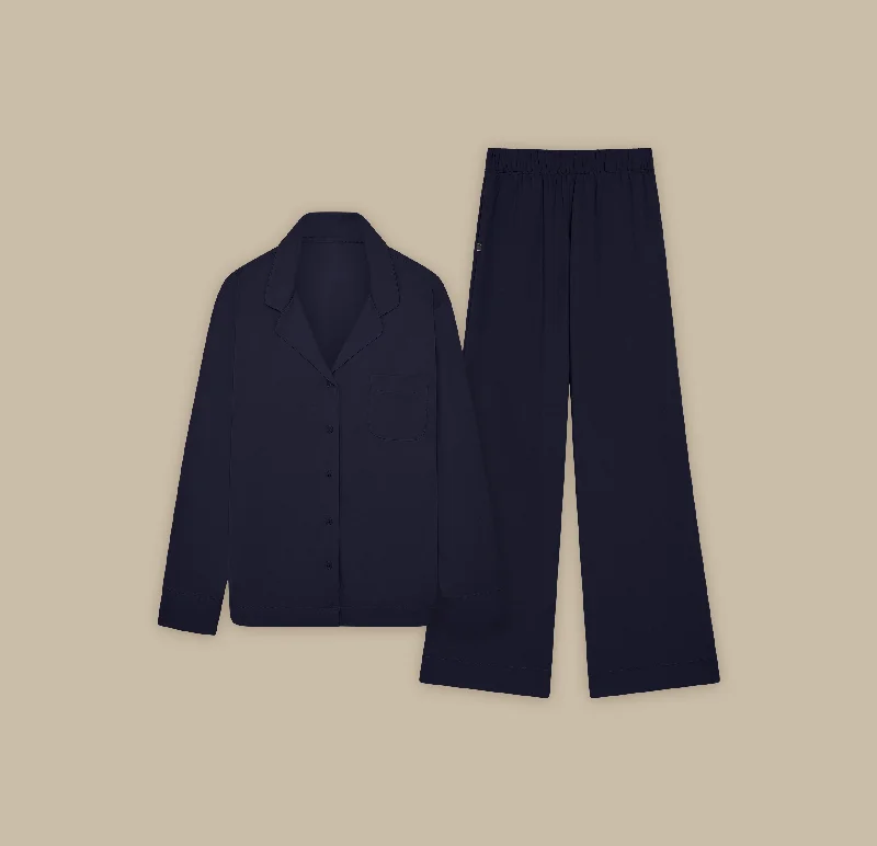 Sleep tops for military spouses (portable)-Pima Long Sleeve & Pant Set