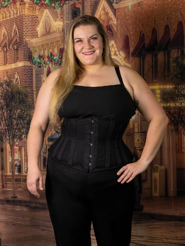 Womens Bustiers & Corsets black -Plus Size Mesh Romantic Curve Longline Underbust Corset : CS-411 Womens Bustiers & Corsets black -Plus Size Mesh Romantic Curve Longline Underbust Corset : CS-411