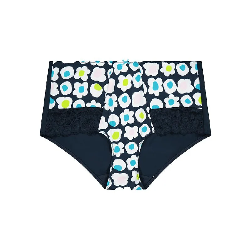 womens panties with convertible -Print Full Brief - Flora