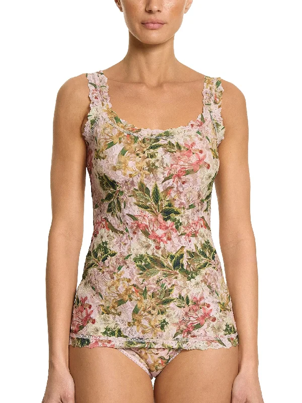 Sleep tops with NFC-enabled sleep tracking-Printed Signature Lace Classic Cami French Garden
