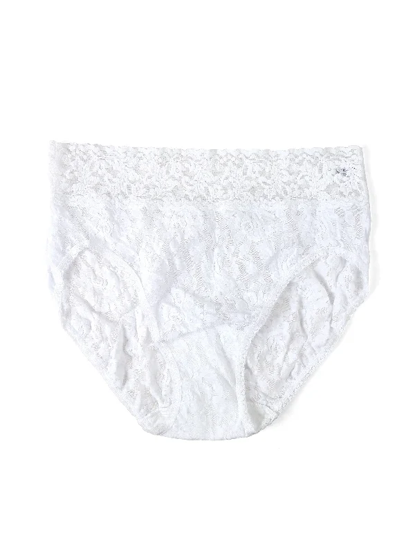 womens panties stylish -Signature Lace French Brief White