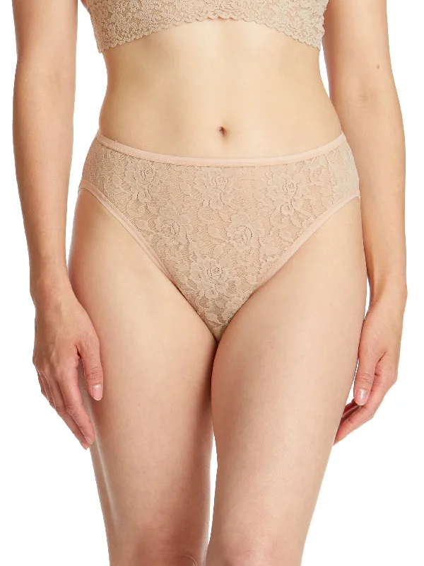 womens panties wardrobe -Signature Lace High Cut Brief Chai