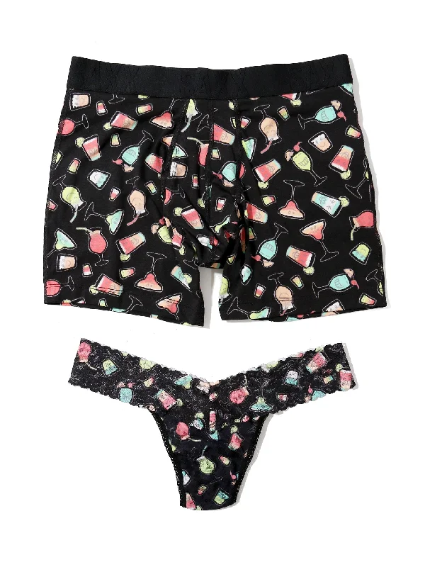 womens panties with front clasp -Signature Lace Low Rise Printed Thong and SAXX Drop Temp™ Cooling Cotton Boxer Brief womens panties with front clasp -Signature Lace Low Rise Printed Thong and SAXX Drop Temp™ Cooling Cotton Boxer Brief
