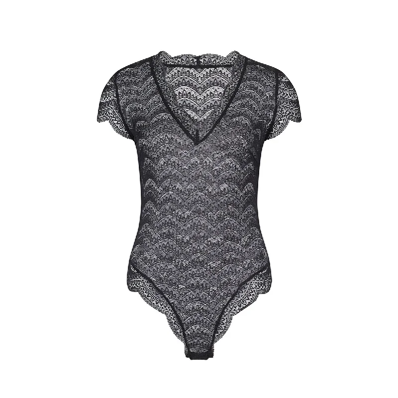Womens Bustiers & Corsets easy to wear -Simone Pérèle Karma Lace Bodysuit