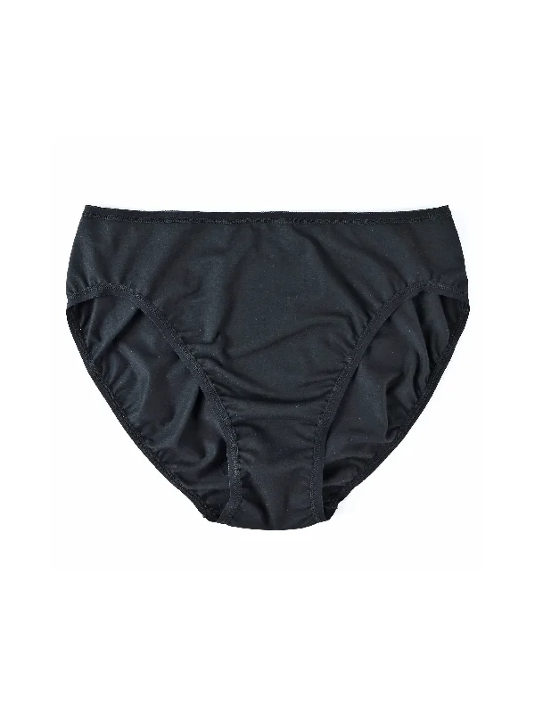 Tagless lace panties sexy -Supima® Cotton High Cut Brief Black