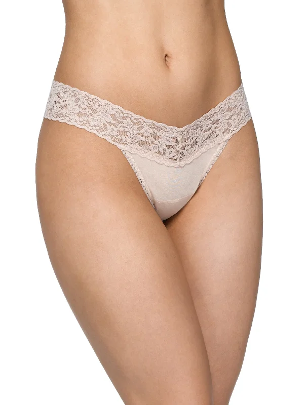 womens panties wide -Supima® Cotton Low Rise Thong Chai