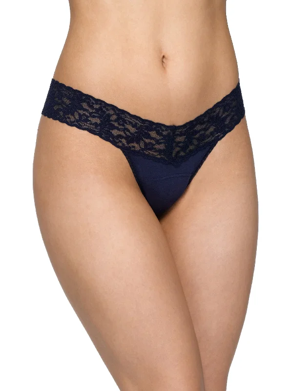womens panties must have -Supima® Cotton Low Rise Thong Navy