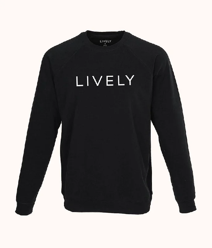 Sleep tops with UV protection for outdoor lounging-The Crew Sweatshirt: Black