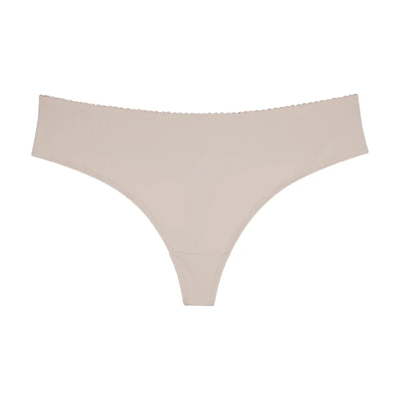French cut panties for women leg lengthening -Thong - Cafe Latte