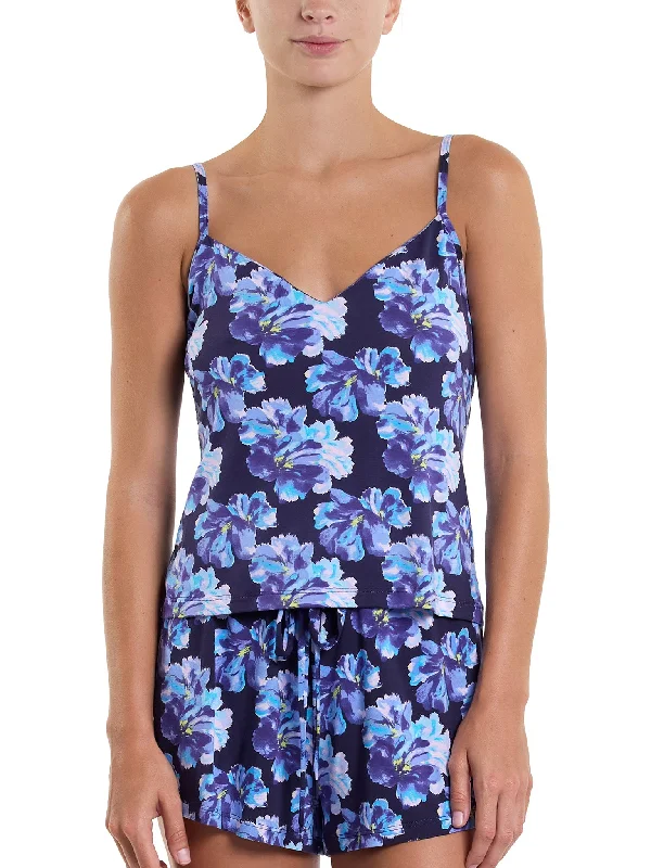 Sleep tops with RFID-blocking pockets-Unwind Cami Nightfall Purple