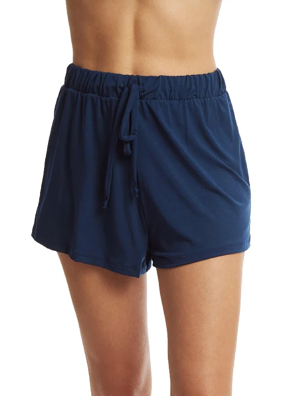 Sleep tops for fibromyalgia (seamless)-Unwind Short Hummingbird Blue