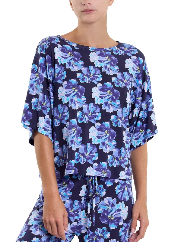 Sleep tops for flight attendants (wrinkle-free)-Unwind Tee Nightfall Purple
