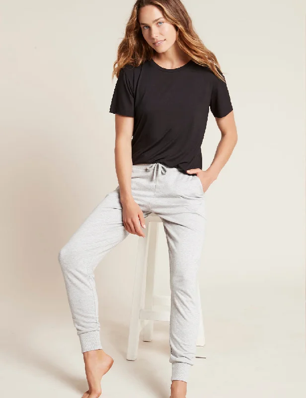 Sleep tops for military spouses (portable)-Women's Weekend Joggers - Grey Marl
