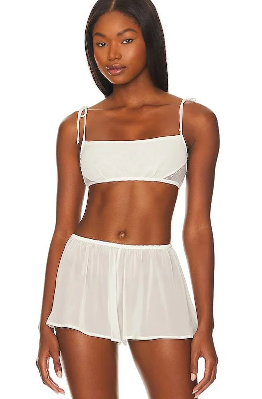 Short sleeve bodysuit for summer -Coucou Lola Tie Bralette
