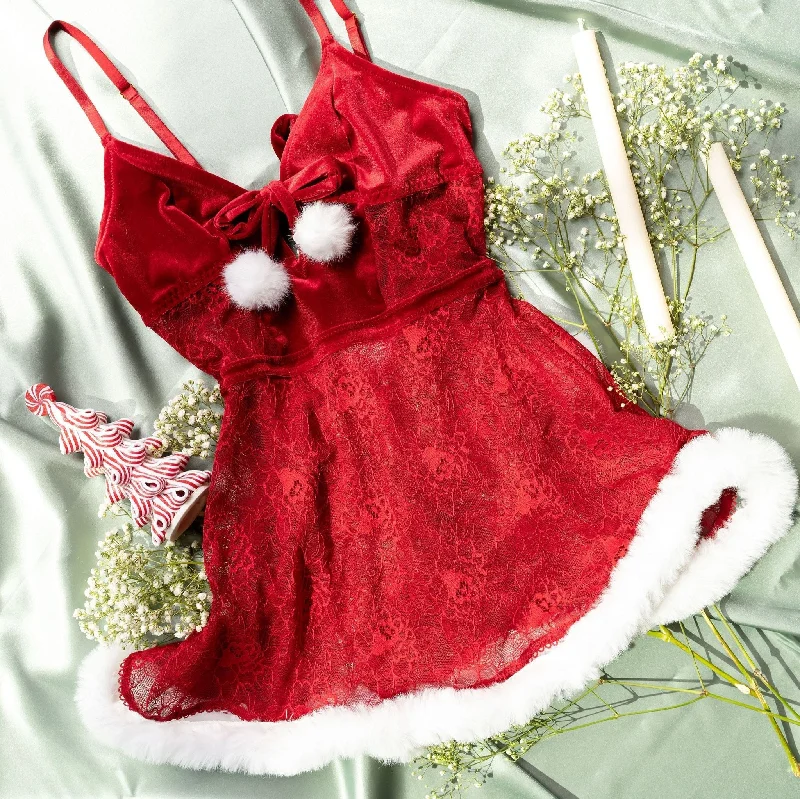 Bodysuits for sale near you -Lace & Velvet Babydoll