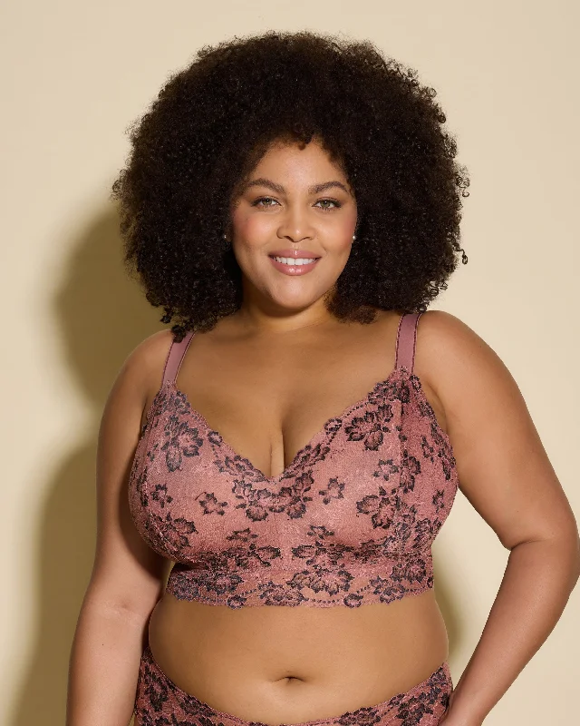 Bodysuits with thong bottom -Ultra Curvy Longline Bralette