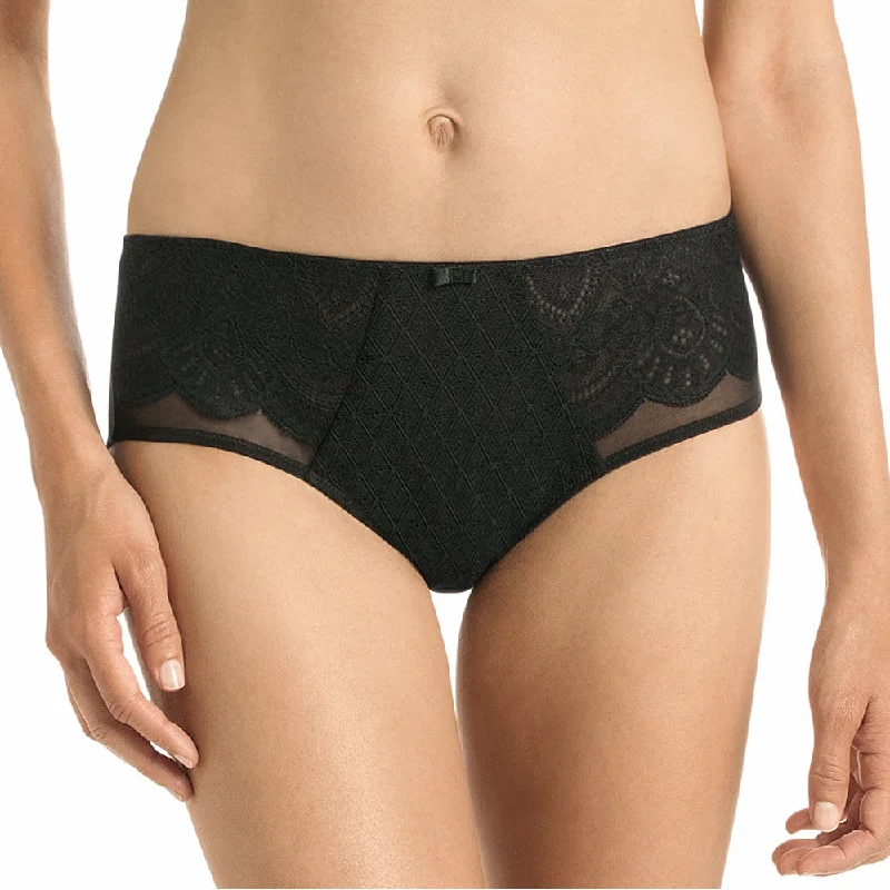 Bra and panty sets with side support -Anita Selma Black Lace Bikini Panty 1336