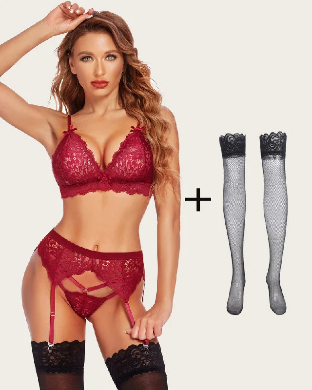 Dark Red+Stockings