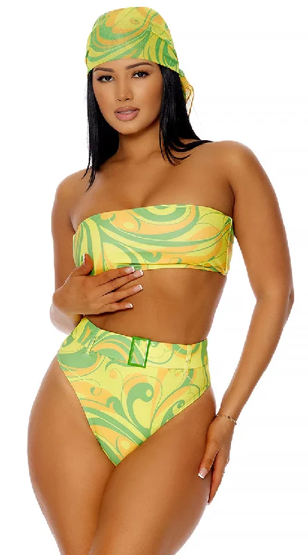 Animal print bikinis for bold style -Barbados Pineapple Bikini