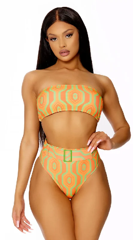 Bikinis with mesh panels for breathability -Barbados Vintage Bikini
