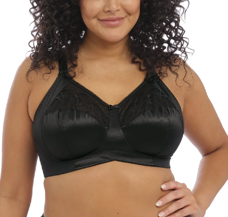 Bra and panty sets with thermal properties -Elomi Cate Black Wireless Bra 4033