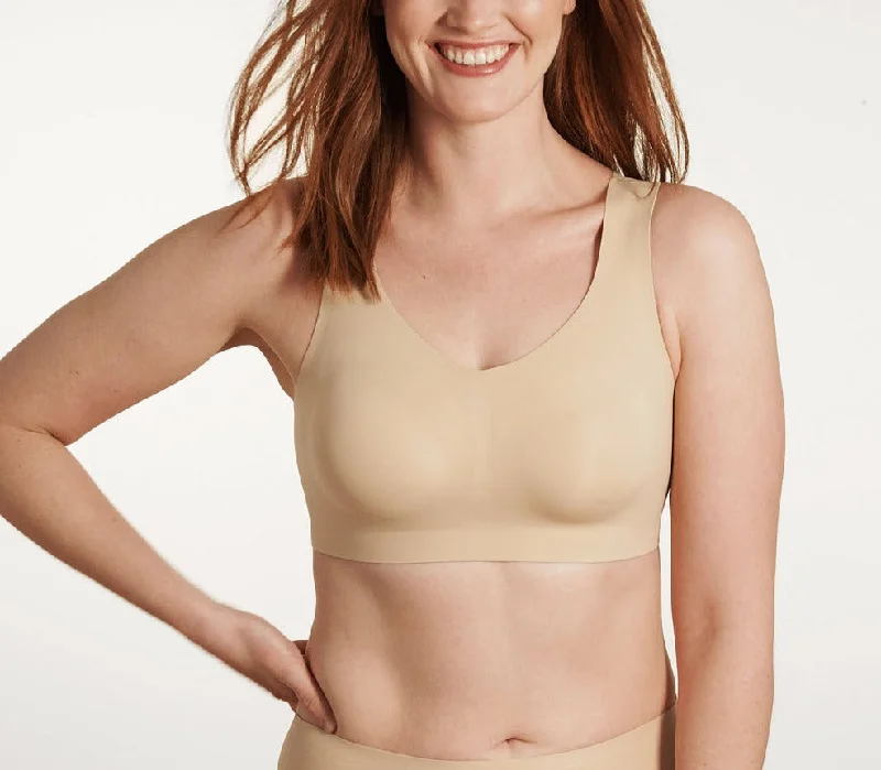 Bra and panty sets with underwire support -Evelyn & Bobbie Defy Sand Wireless Bra