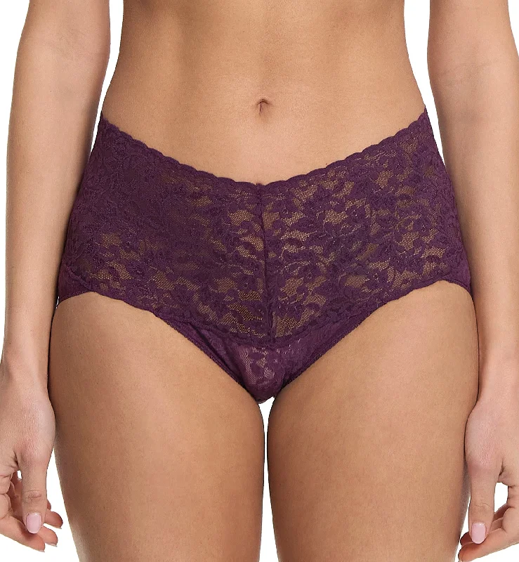 Non-padded bikini tops for natural look -Hanky Panky Retro Lace V-kini (9K2124) - Stone Fruit Non-padded bikini tops for natural look -Hanky Panky Retro Lace V-kini (9K2124) - Stone Fruit