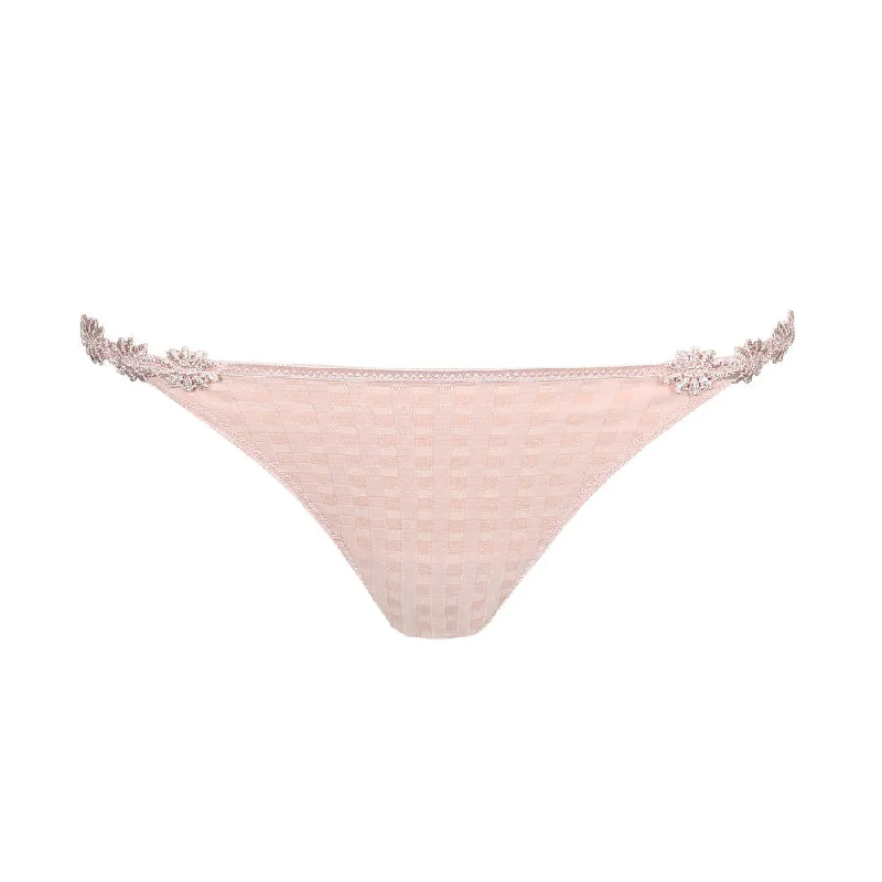 Retro bikini styles for vintage vibes -Marie Jo Avero Pearly Pink String Brief 0500412 Retro bikini styles for vintage vibes -Marie Jo Avero Pearly Pink String Brief 0500412