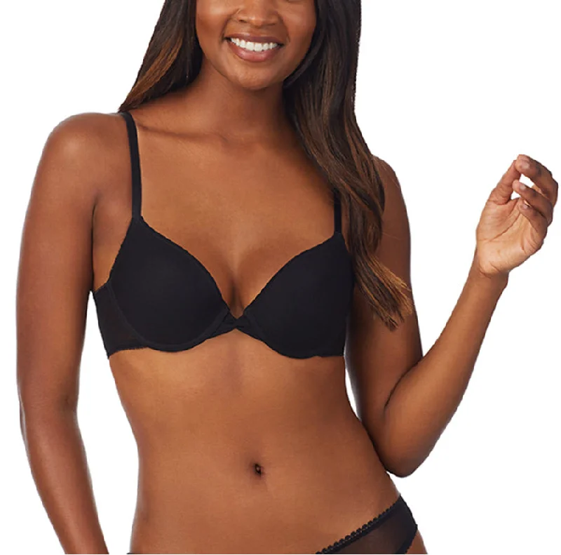 Bra and panty sets for every woman -On Gossamer Mesh Bump Up Black Push Up Bra 3201