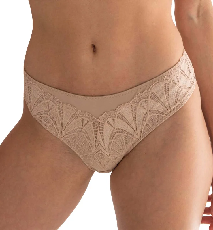 Bikinis with cutouts for modern flair -Pour Moi New Romance Bikini Brief (184012) - Almond Bikinis with cutouts for modern flair -Pour Moi New Romance Bikini Brief (184012) - Almond