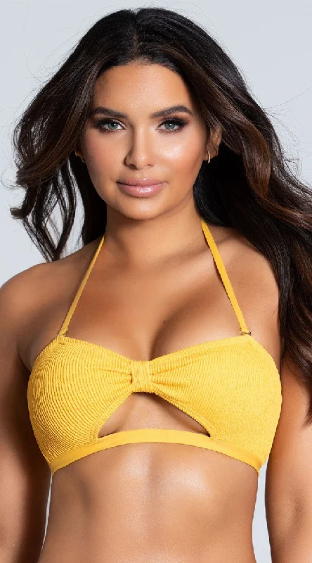 Non-padded bikini tops for natural look -Yandy Pleasure Pier Halter Bikini Top