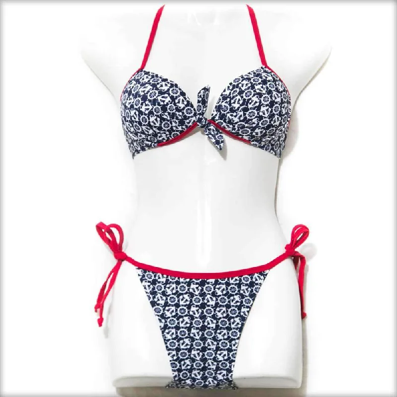 Push up bras for all day wear -Anchor & Wheel Bikini Set