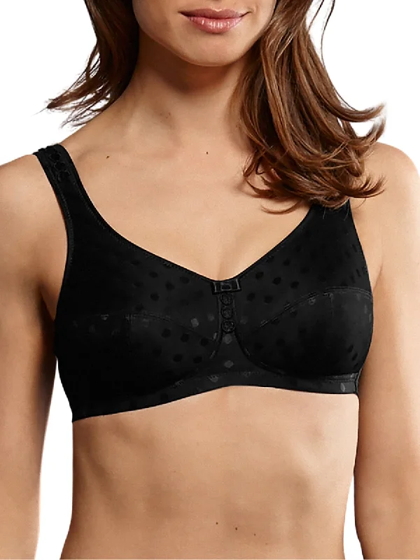 Non wired bras for breast augmentation -Airita Support Soft Cup Bra - Black