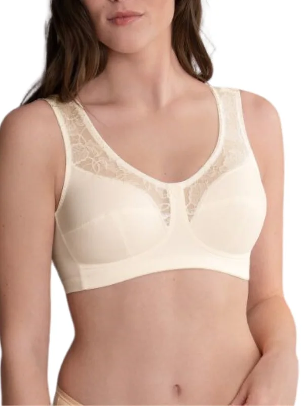 Non wired bras made of organic materials -6MicroEnergen Support Soft Cup Bra - Champagne