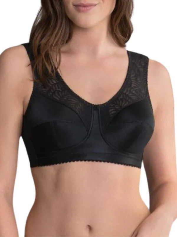 Non wired bras with easy returns -Mylena Support Soft Cup Bra - Black