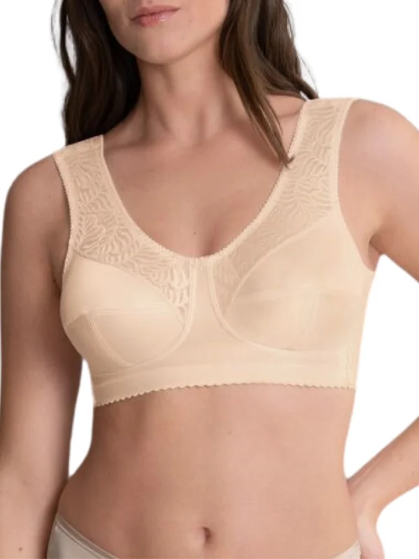 Non wired bras that are durable -Mylena Support Soft Cup Bra - Light Rose