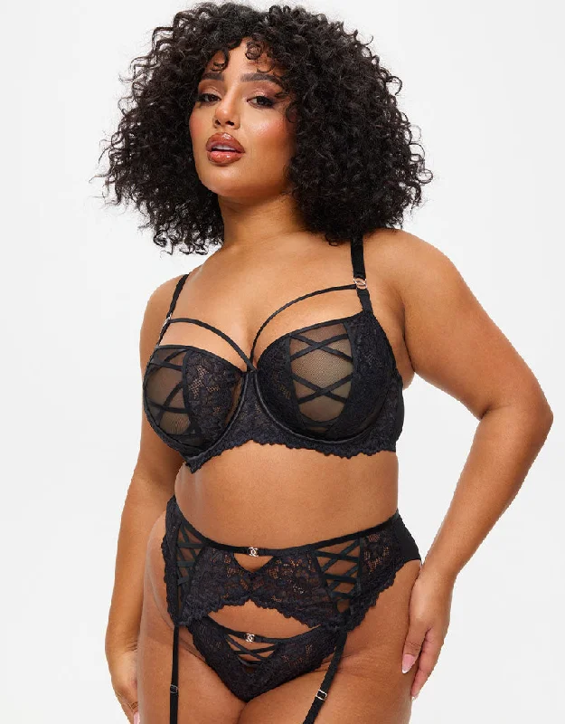 Nude bras for all skin tones -Ann Summers Sweet Surrender Balcony Bra Black