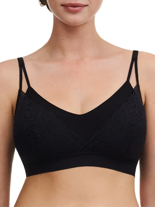 Non wired bras with high support -SoftStretch Lace Removable Padding Bralette - Black Non wired bras with high support -SoftStretch Lace Removable Padding Bralette - Black