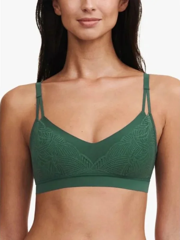 Non wired bras for a complete look -SoftStretch Lace Removable Padding Bralette - Empire Green Non wired bras for a complete look -SoftStretch Lace Removable Padding Bralette - Empire Green