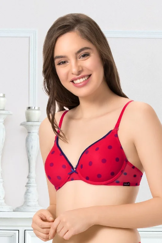 Unlined bras for natural shape -every de Bae Full Cover Padded Underwired T-shirt Bra - Crimson Unlined bras for natural shape -every de Bae Full Cover Padded Underwired T-shirt Bra - Crimson