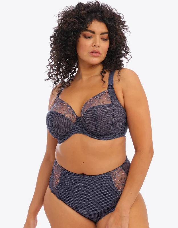 Convertible bra straps racerback -Elomi Charley Full Plunge Side Support Bra Storm