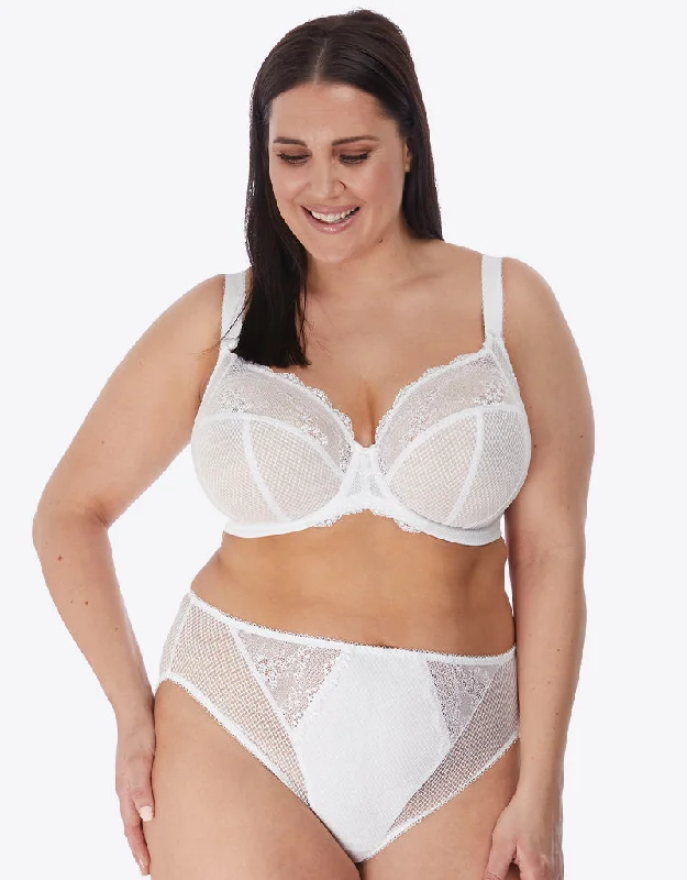 Maternity bra adjustable straps -Elomi Charley Plunge Bra White