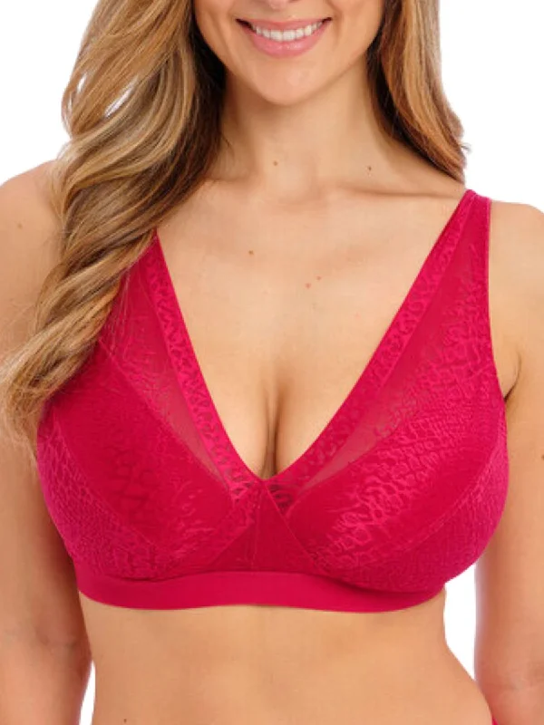 Where can I find non wired bras that don't ride up? -Envisage Bralette - Raspberry